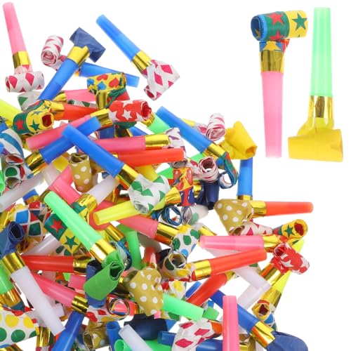BESPORTBLE 100 Stück Partytröten Lustige Geburtstagsbläser Musikalische Tröten Bunte Party Noisemaker für Feiern und Feste für Kindergeburtstage und Festivals BESPORTBLE 100 Stück Partytröten Lustige Geburtstagsbläser Musikalische Tröten Bunte Party Noisemaker für Feiern und Feste für Kindergeburtstage und Festivals von BESPORTBLE