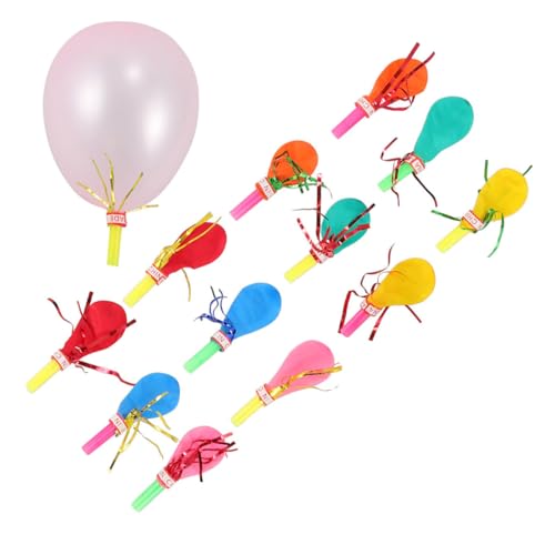 BESPORTBLE 100 Stück Punching Ballons mit Goldenen Pfeifen Kinderfreundliche Partytröten Wiederverwendbare Geburtstags Partyspielzeuge Bunte Luftballons für Kindergeburtstag und Mitgebsel von BESPORTBLE