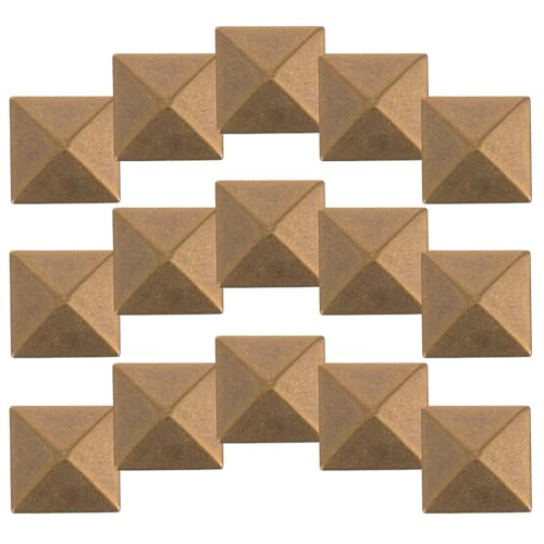 BESPORTBLE 100 Stück Pyramidennieten mit Flacher Rückseite, Kupfernieten mit Spikes für Diy-lederarbeiten, Kleidung, Taschen, Schuhe, Punkrock-dekoration von BESPORTBLE