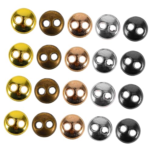 BESPORTBLE 100Stücke Mini Metallknöpfe Runde Knöpfe für Puppen Kleidungszubehör Langlebige DIY Mini Knöpfe Verschiedenen Farben für Handgefertigte Puppenmode von BESPORTBLE