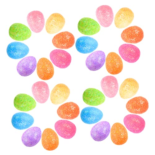 BESPORTBLE 100Stücke Miniatur Ostereier Bunte Glitzernde Eier für Dekoration und Ostereier Suche Zufällige Farben für Festliche Anlässe von BESPORTBLE