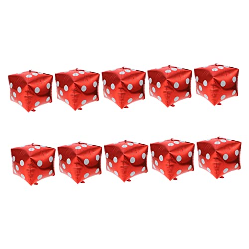 BESPORTBLE 10Stücke Folienwürfel Ballons für Themenparty Rote Luftballons Dekoration für Geburtstagsfeiern Hochzeiten und Spielabende BESPORTBLE 10Stücke Folienwürfel Ballons für Themenparty Rote Luftballons Dekoration für Geburtstagsfeiern Hochzeiten und Spielabende von BESPORTBLE