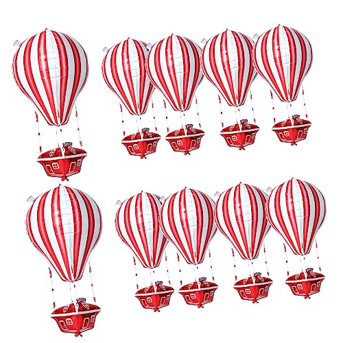 BESPORTBLE 10Stücke Heißluftballon Folienballons Für Geburtstagsfeier Klassenzimmer Dekorationen Luftballons Für Jubiläumsfeiern Und Kinderpartys von BESPORTBLE