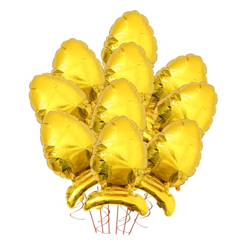 BESPORTBLE 10Stücke Luftballons Aus Aluminiumfolie Für Osterparty Dekorative Requisiten Für Garten Goldene Stehende Ostereier Ballons von BESPORTBLE