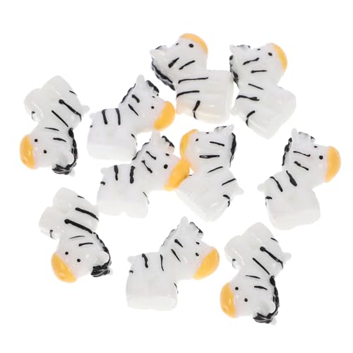 BESPORTBLE 10Stücke Mini Zebras Dekorative Figuren Für Sukkulenten DIY Moss Landschaftsdesign Tischdekoration Puppenhaus Zubehör Süßes Wohnaccessoire von BESPORTBLE