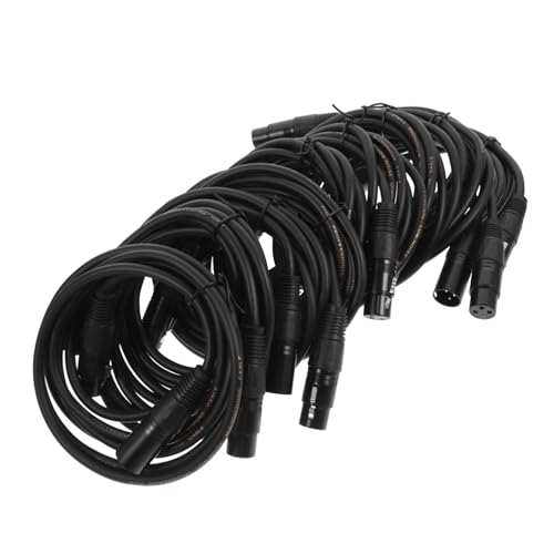 BESPORTBLE 10Stücke Pack Dmx Signal Kabel für Bühnenbeleuchtung Pin Xlr Verbindung für Moving Head Licht LED Par Licht und Dj Equipment Schwarz von BESPORTBLE