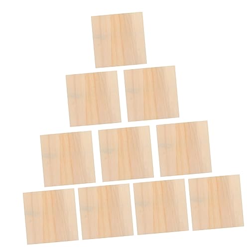 BESPORTBLE 10Stücke Unbehandelte Holzplatten Für DIY Fotorahmen Dekorative Fotohalter Aus Holz Quadratische Bilderrahmen Zum Basteln Für Kreative Projekte von BESPORTBLE