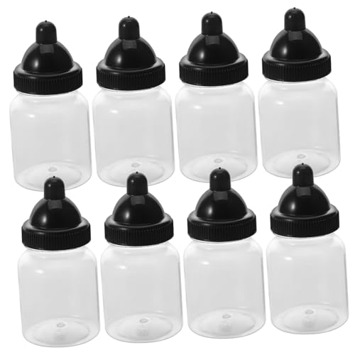 BESPORTBLE 12 Stück Teiliges Babyflaschen Candy Verpackungsboxen aus Transparentem mit Schwarzem Deckel Kreative Süßigkeitenboxen für Babyparty Deko Geburtstagsfeier Vielseitige Candy von BESPORTBLE