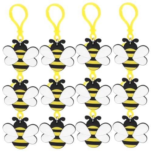 BESPORTBLE 12 Stück Teiliges Bienen Schlüsselanhänger aus Strapazierfähigem Leichte Verschleißfeste Schlüsselringe als Praktische Taschenanhänger und Partygeschenke Buntes Zufällige Farbe BESPORTBLE 12 Stück Teiliges Bienen Schlüsselanhänger aus Strapazierfähigem Leichte Verschleißfeste Schlüsselringe als Praktische Taschenanhänger und Partygeschenke Buntes Zufällige Farbe von BESPORTBLE