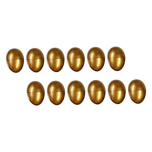 BESPORTBLE 12 Stück Teiliges Goldene Ostereier Dekorative Geschenkverpackung Vielseitig für Ostergeschenke Kinderlotterie Überraschungsspielzeug Glatte Oberfläche für Partyfüllung von BESPORTBLE
