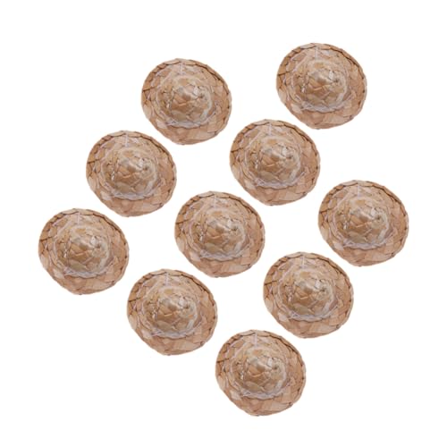 BESPORTBLE 12 Stück Teiliges Handgefertigte Mini Strohhüte Gewebte Puppenhüte mit Breiter Krempe DIY Bastelmaterial für Puppen Bären und Kinderkunstprojekte BESPORTBLE 12 Stück Teiliges Handgefertigte Mini Strohhüte Gewebte Puppenhüte mit Breiter Krempe DIY Bastelmaterial für Puppen Bären und Kinderkunstprojekte von BESPORTBLE
