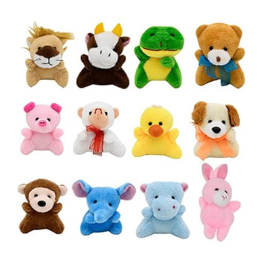 BESPORTBLE 12 Stück Teiliges Kleine Plüschtiere Anhänger Niedliche Kuscheltiere Schlüsselanhänger Bunte Cartoon Stofftier Deko für Rucksack Handtasche Party und Hochzeitsdeko von BESPORTBLE