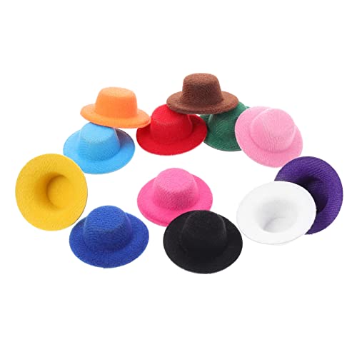 BESPORTBLE 12 Stück Teiliges Mini Gentleman Hüte Bunte Liebevolle Kleine Puppenhüte für DIY Deko und Miniaturhäuser Accessoires für Kreative Bastelprojekte von BESPORTBLE