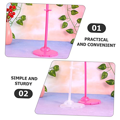 BESPORTBLE 12 Stück Teiliges Puppenständer Stabile Kunststoff Halterungen in Transparent und Rosa Langlebige Doll Display Ständer für Puppen Kreatives Design für Sicheren Halt und BESPORTBLE 12 Stück Teiliges Puppenständer Stabile Kunststoff Halterungen in Transparent und Rosa Langlebige Doll Display Ständer für Puppen Kreatives Design für Sicheren Halt und von BESPORTBLE