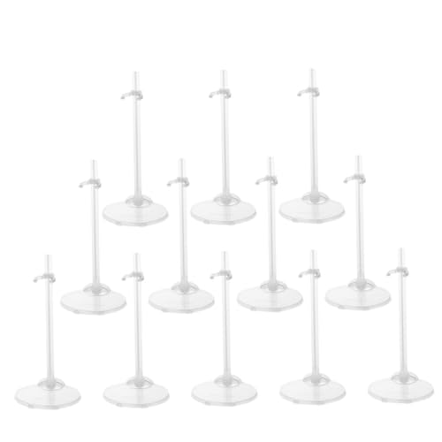 BESPORTBLE 12 Stück Teiliges Transparentes Puppenständer Stabiler Modellhalter für Puppen und Figuren Klarer Display Rack für Detailreiche Ausstellung und Kindersicheres Stehen der von BESPORTBLE