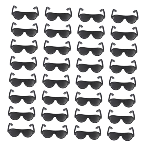 BESPORTBLE 120 Stück Teiliges Mini Sonnenbrillen für Puppenhaus Schwarze Puppen Accessoires DIY Brillen für Mädchen Puppenkleidung Zubehör von BESPORTBLE
