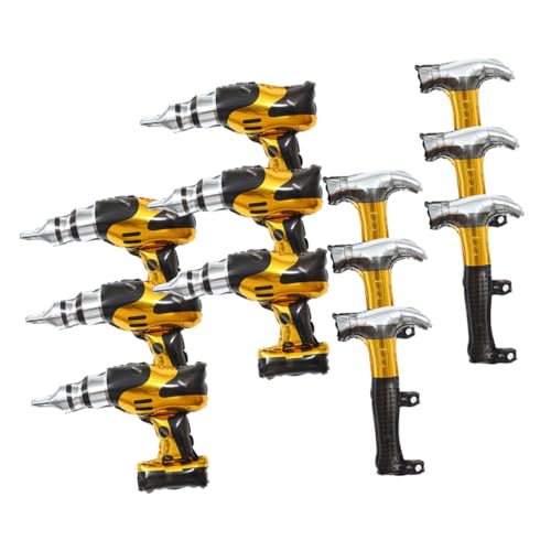 BESPORTBLE 12Stücke Bau Werkzeug Ballon Reparaturset Aufblasbare Hammer und Bohrer Dekoration für Geburtstagsfeiern Bau Party Zubehör und Garten Deko BESPORTBLE 12Stücke Bau Werkzeug Ballon Reparaturset Aufblasbare Hammer und Bohrer Dekoration für Geburtstagsfeiern Bau Party Zubehör und Garten Deko von BESPORTBLE