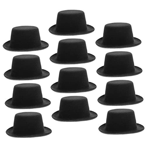 BESPORTBLE 12Stücke Cowboyhüte Schwarze Puppenhüte Für Western Party Dekoration Und Puppenhaus Zubehör Für Kreative DIY Projekte Und von BESPORTBLE