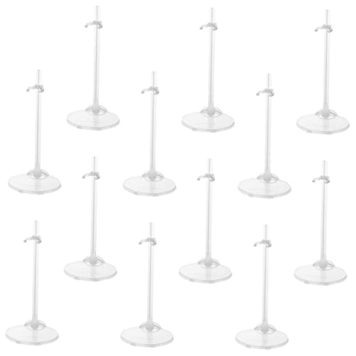 BESPORTBLE 12Stücke Puppenständer für Puppen Display Transparente Basis Stabiler Stand für Puppen für Dress Up und Make Believe Spiele von BESPORTBLE