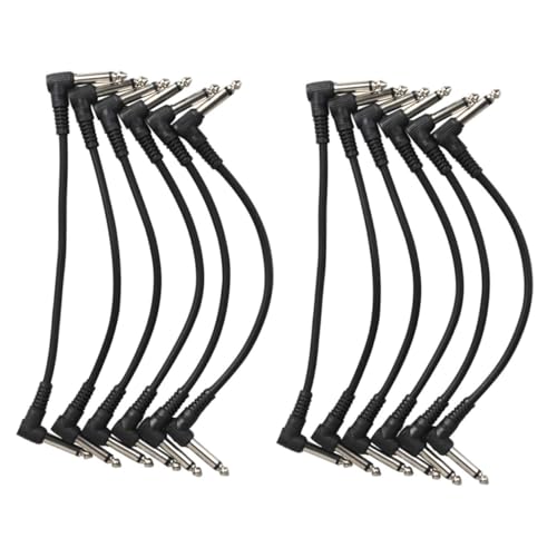 BESPORTBLE 12Stücke Teiliges Gitarren Patch Kabel Robuste Audioverbindung für Effektpedale Gitarren Bassgitarren und Mixer Stabil und Einfach zu Bedienen für Besten ohne Werkzeug von BESPORTBLE
