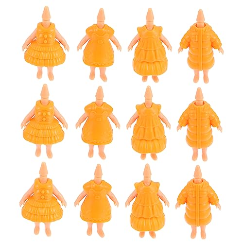 BESPORTBLE 12Stücke Teiliges Puppenkörper Zubehör Kostümen Für DIY Puppen Kreatives Für Sichere Und Langlebige Materialien Orangefarbenes Design von BESPORTBLE