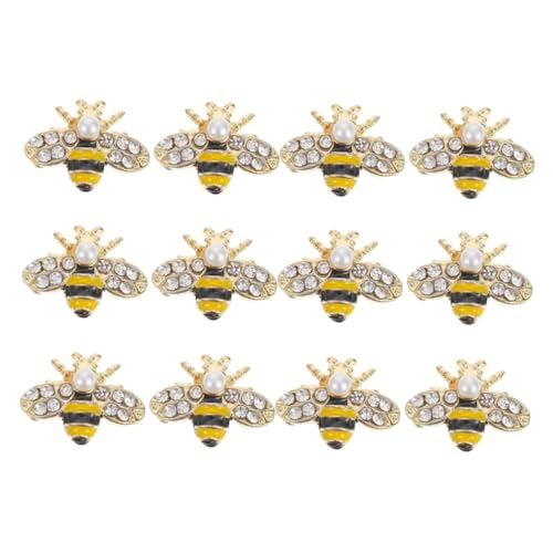 BESPORTBLE 12pcs Niedliche Bienennagel Art Charms Alloy Nägeldekorationen DIY Nagelkunst Nagelschmuck Charms Bienennageldekoration Nagelkunst Ornamente Nagellack Accessoires von BESPORTBLE