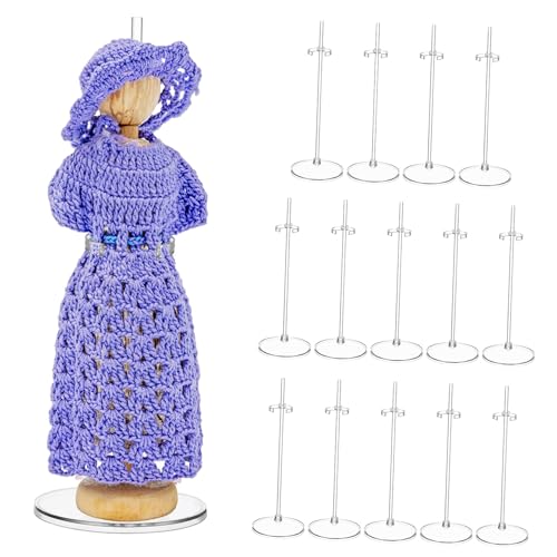 BESPORTBLE 15 Stück Teiliges Transparente Puppenständer Kunststoff Figurenhalter Stabiler Puppenhalter für Sammlungen und Ausstellungen Einfach Aufzustellen Klarer Displayständer für Kleine von BESPORTBLE