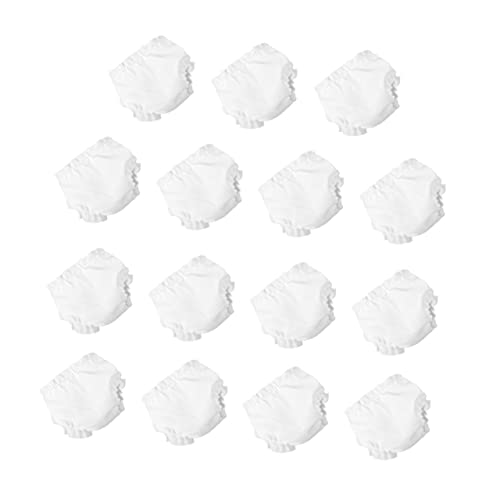 BESPORTBLE 15 Stück Teiliges Weiße Puppenunterwäsche Mini Doll Unterhosen aus Weichem Material für Puppen Geeignet als Dekorative Kleidung und Spielzeugzubehör von BESPORTBLE