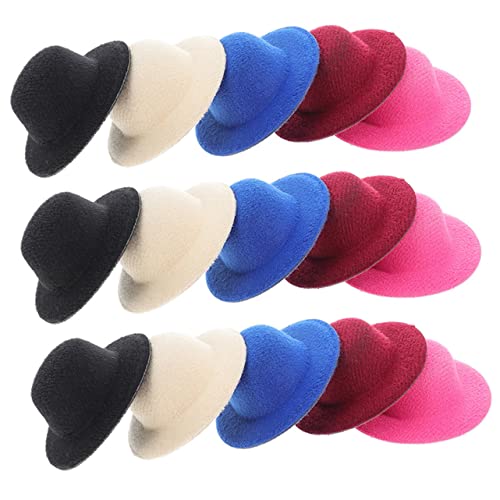 BESPORTBLE 15Stücke Puppenhüte Exquisite DIY Puppendekoration Hüte Für Kreative Bastelprojekte Puppenzubehör Für Verkleiden Und Feiern von BESPORTBLE
