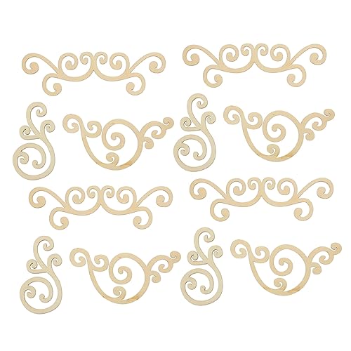 BESPORTBLE 16Stücke Holzspäne mit Blattmotiv DIY Material für Kreative Dekorationen für Hochzeiten und Heimgestaltung Handgefertigte Klebeaufkleber für Vielseitige Anwendungen von BESPORTBLE