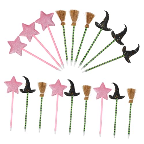 BESPORTBLE 18 . Teiliges Cartoon Kugelschreiber mit Hexenbesen Hexenhut und Stern Motiven Bunte Retractable Valentinstags und Halloween Stifte Vielseitig für Partygeschenke Büro und BESPORTBLE 18 . Teiliges Cartoon Kugelschreiber mit Hexenbesen Hexenhut und Stern Motiven Bunte Retractable Valentinstags und Halloween Stifte Vielseitig für Partygeschenke Büro und von BESPORTBLE