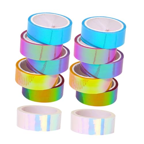 BESPORTBLE 18 Stück Farbverlaufsband Transparent Wasserdicht Für Sammelalben Farbig Klein Masking Tag Dekoratives Washi Tape Klebeband DIY Washi Tape Washi Aufkleber von BESPORTBLE