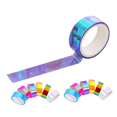 BESPORTBLE 18 Stück Teiliges Regenbogen Washi Tape Wasserfestes Dekoratives Klebeband mit Farbverlauf für Scrapbooking Journaling und Kreative Bastelprojekte von BESPORTBLE