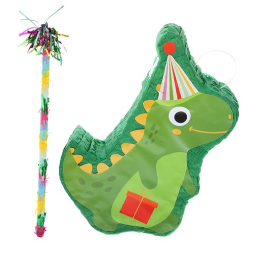 BESPORTBLE 1Satz Dinosaurier Pinata Dekoration Grüne Dinosaurier Pinata Mit Dazugehörigem Partydekoration Für Kindergeburtstage Und Feste Zum Befüllen von BESPORTBLE