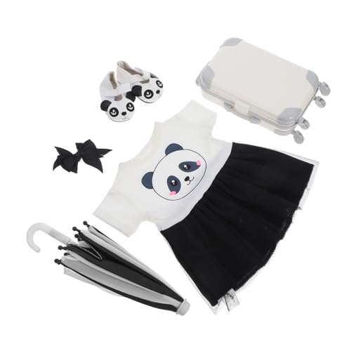 BESPORTBLE 1Satz Puppen Outfit mit Regenschirm und Koffer für Puppen Schöner Kleidung und Zubehör für Mädchenpuppen Ergänzung für Puppenszenen und Minihäuser von BESPORTBLE