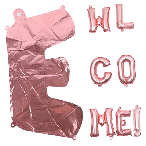 BESPORTBLE 1Satz Willkommensballons Folienballons Roségold Für Schulpartys Geburtstagsfeiern Und Festliche Anlässe Luftballons Mit Welcome Schriftzug Für Herzliche von BESPORTBLE