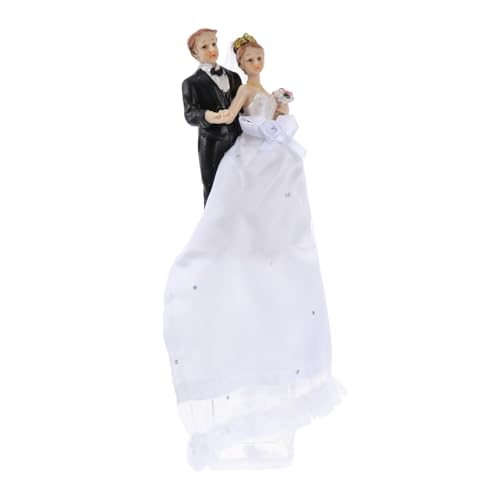 BESPORTBLE 1Stück Hochzeitsdessert Topper Kreative Resinfigur Hochzeitstorte Deko Handbemalt Lebendige Party Dekoration Eleganter Tortenaufsatz Für Brautpaare Exquisite Verarbeitung Aus Harz von BESPORTBLE