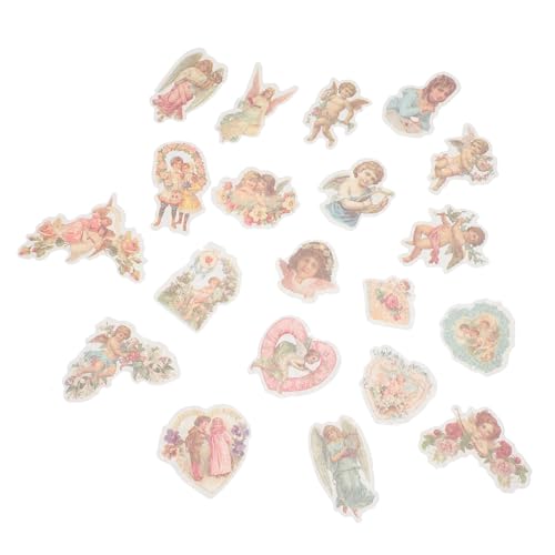BESPORTBLE 2 Boxen Pack Vintage Scrapbook Sticker Selbstklebende DIY Aufkleber mit Blumen Motiv Dekorative Memo Etiketten für Tagebuch Kalender Bastelprojekte von BESPORTBLE