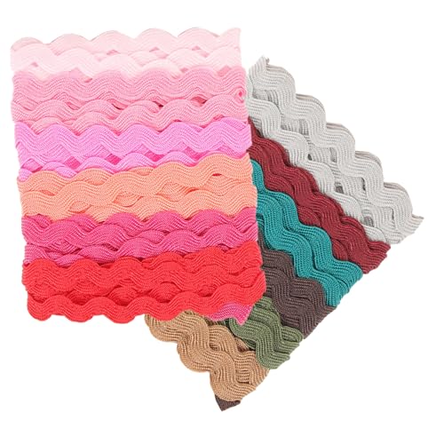 BESPORTBLE 2 Rollen Biegefransenbesatz seidenband ribbon wohnraumdeko garming dekoration Spitzenband zum Basteln farbig Schleife welliger Besatz Geschenkverpackungsband Wickelband Polyester von BESPORTBLE