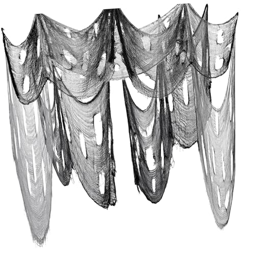 BESPORTBLE 2 STÜCK Teiliges Halloween Deko Gauze Set Schwarze und Graue Gruselige Spukhaus Dekostoffe für Unheimliche Party und Schaurige Atmosphäre BESPORTBLE 2 STÜCK Teiliges Halloween Deko Gauze Set Schwarze und Graue Gruselige Spukhaus Dekostoffe für Unheimliche Party und Schaurige Atmosphäre von BESPORTBLE