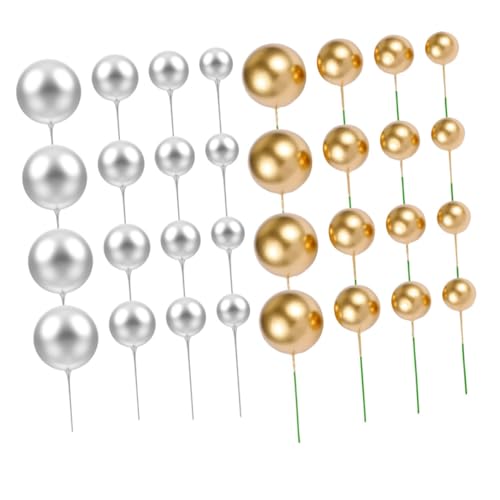 BESPORTBLE 2 Sätze Mini Cake Picks Kugel Cupcake Topper Für Geburtstagsfeiern Hochzeiten Und Anlässe Verschiedene 40 Stück * 2 BESPORTBLE 2 Sätze Mini Cake Picks Kugel Cupcake Topper Für Geburtstagsfeiern Hochzeiten Und Anlässe Verschiedene 40 Stück * 2 von BESPORTBLE