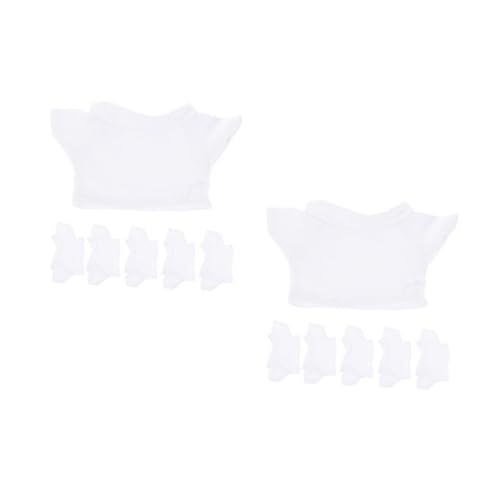 BESPORTBLE 2 Sätze Teiliges Bären T Shirts Für Puppen Süße Kostüme Für Kuscheltiere Kleidung Für Große Puppen Für Dekoration Und Verschiedene Anlässe 6 Stück * 2 von BESPORTBLE