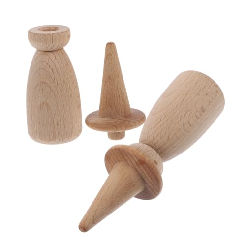 BESPORTBLE 2 Sätze Unfertige Holzpuppen zum Bemalen mit Wechselbarem Hut Glatte Oberfläche Kreatives Diy Kinderspielzeug Holzfiguren für Sandtisch Deko und Rollenspiele von BESPORTBLE