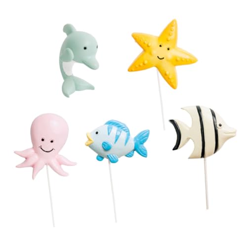BESPORTBLE 2 Sätze Unterwasserwelt Tortendeko Ocean Theme Cupcake Toppers Für Geburtstagspartys Sicher Und Ansprechend Zur Verschönerung Von Torten Und Muffins 5 Stück * 2 BESPORTBLE 2 Sätze Unterwasserwelt Tortendeko Ocean Theme Cupcake Toppers Für Geburtstagspartys Sicher Und Ansprechend Zur Verschönerung Von Torten Und Muffins 5 Stück * 2 von BESPORTBLE