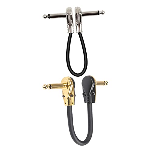 BESPORTBLE 2 Stück Flachstecker Gitarreneffektkabel Professionelle Patchkabel für Elektrische Gitarre Material Klappbar Hohe Klangklarheit für Musiker von BESPORTBLE