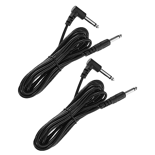 BESPORTBLE 2 Stück Gitarrenkabel Anschlusskabel für Gitarre elektrische Gitarre Instrumentenkabel e bass woofer lautsprecher Gitarren-Audiokabel gitarre kabel PVC-Leder Black von BESPORTBLE