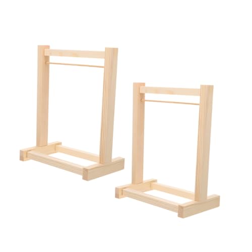 BESPORTBLE 2 Stück Miniatur Kleiderständer für Puppen Teiliges Holzregal für Puppenhaus Zubehör und Kleidung Vielseitig Einsetzbar und Stabil von BESPORTBLE