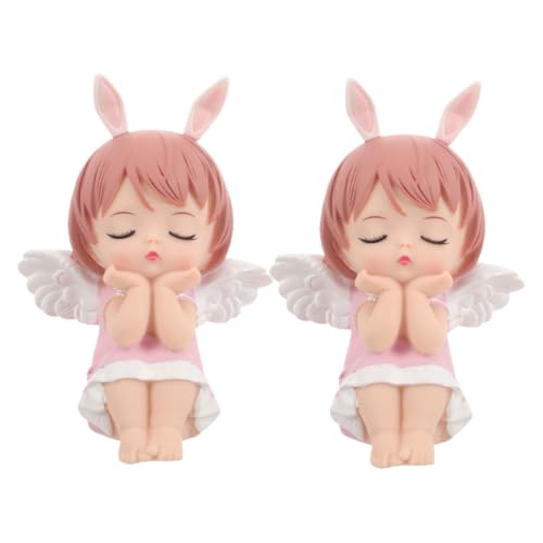 BESPORTBLE 2 Stück Niedliche Engel Cake Topper Dekorative Figuren für Mädchen Geburtstagskuchen Vielseitige Tortendeko für Kinderpartys und Feierlichkeiten Charmante Cartoon Charaktere für von BESPORTBLE