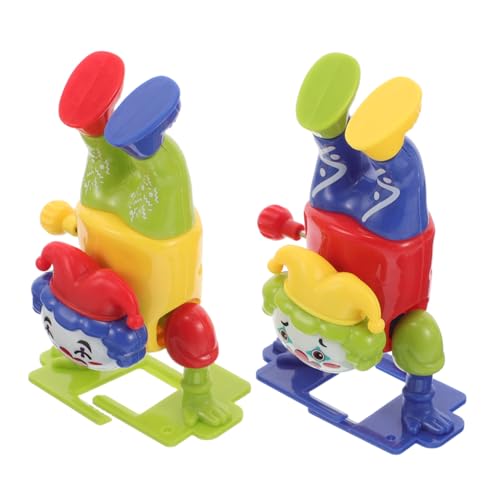 BESPORTBLE 2 Stück Wind Up Clown Witzige Clown Figur mit Aufziehmechanismus für Fördert Kreativität und Feinmotorik als oder Partytüte ohne Batterien Erforderlich von BESPORTBLE