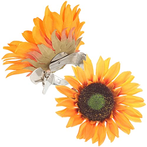 BESPORTBLE 2 Stücke Vorhang Raffhalter Vintage Gaze Sonnenblumen Blumen Gardinenhalter Schnallen Clips Gardinen Halter Fenster Vorhanghalter Mädchen Kinderzimmer Wohnzimmer Deko von BESPORTBLE